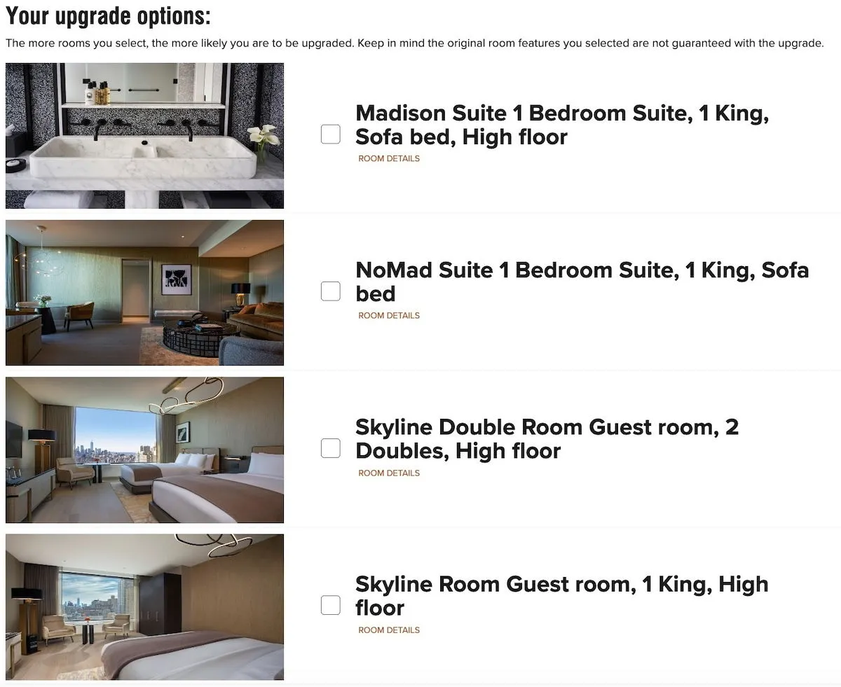 3233 marriott check in upgrade