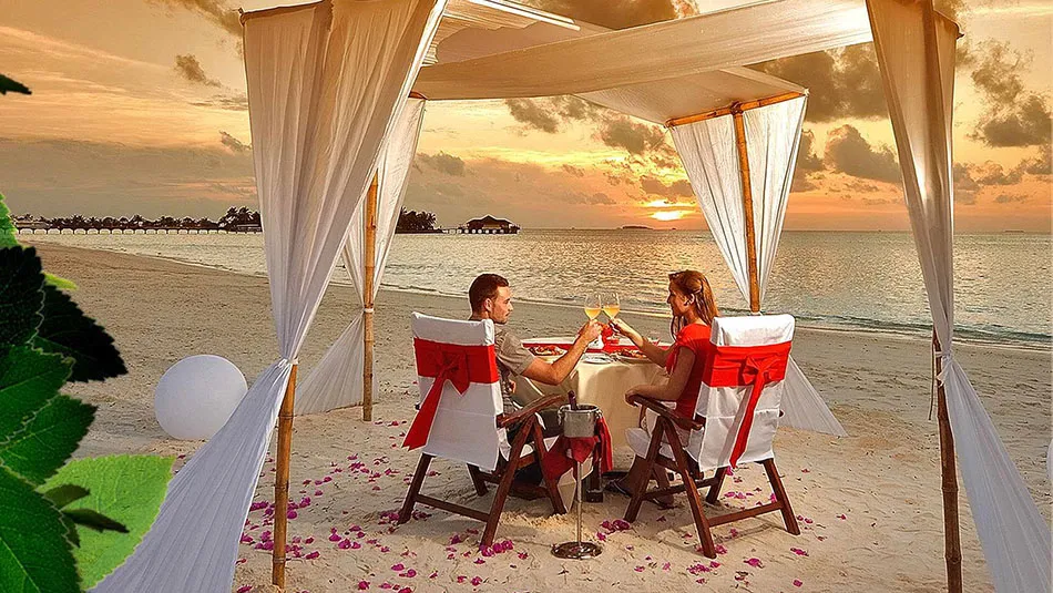 3477 maldives romantic dinner